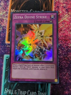 Yu-Gi-Oh! Zefra Divine Strike CROS-EN072 1st Edition Super Rare NM  - Image 1 of 4