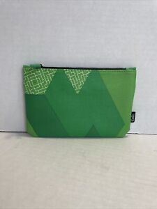 Ipsy Glam Bag June 2019 Green Tetris Zipper Closure Makeup Cosmetic Bag