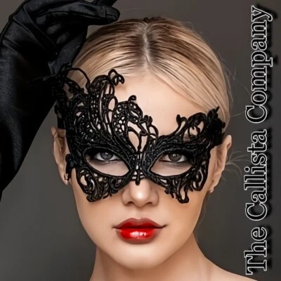 27K+ Vendido CALLISTA CO MÁSCARA SEXY RENDA BORDADA PRETA PARA MULHERES (OS) - Imagem 1 de 4