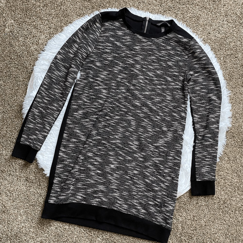 UNDERCOVER Abito Victoria's Secret guaina manica lunga testurizzato nero donna taglia small