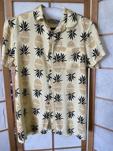 Coconut Connections SZM Hawaiian Shirt 100% Viscose Made in Bangladesh Pineapple - Picture 1 of 10