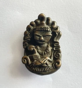 Amulette mantra khmer Phra Upakut talisman bouddha en alliage Cambodge br2 - Imagen 1 de 5