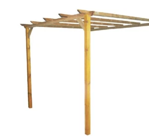 GAZEBO PERGOLA PERGOLATO ADDOSSATA A MURO PARETE 3x2,8 MT LEGNO GIARDINO 171z - Foto 1 di 2