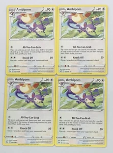 Pokemon TCG Verlorener Ursprung Ambipom x4 4x Uncommon Playset #145/196 Pack Fresh NM! - Bild 1 von 1