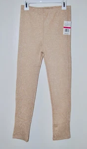 Leggings elasticizzati nuovi con etichette e difetti Andy & Evan bambina oro scintillante lunghezza intera tg 8 - Foto 1 di 10