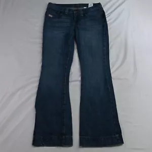 Cruel Girl 5 Bootcut Flap Pocket Dark Wash 100% Cotton Denim Womens Jeans - Picture 1 of 9