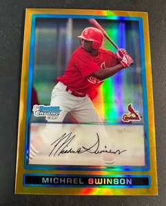 Michael Swinson 2009 Bowman Chrome Prospects GOLD REFRACTOR RC #BCP72 Ser #d /50