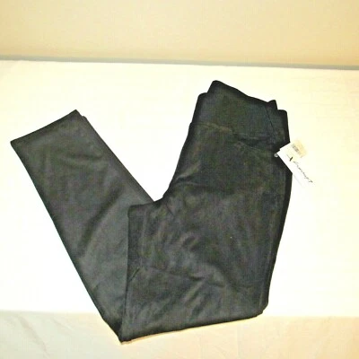 Foxcroft Nina Poli Pull On Pierna Recta Vestido Pantalón Legging Pantalón Negro 14 Foto 1 de 4