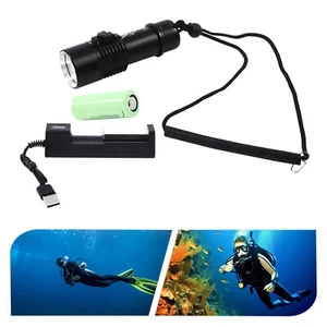 LED Dive Light Waterproof Compact Bright Diving Torch, Submersible Flashlight UK - Picture 1 of 18