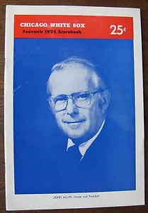 1974 "Chicago White Sox Souvenir Scorebook", Sarasota Sports Committee, 31 pages - Picture 1 of 3