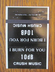 FUNDA I BURN FOR YOU MATCHBOOK: CRUSH MUSIC CUBIERTA VACÍA -A14 - Imagen 1 de 1