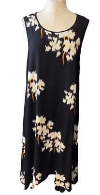 Vestido Anthropologie Patrizia Luca Grande 10 12 14 Sin Mangas Nuevo con Etiquetas $110 Lavable Foto 1 de 4