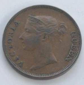 Victoria East India Company Straits Settlements 1 Cent 1845 - Picture 1 of 2