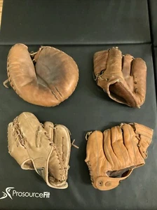 Vintage Konvolut 4 Leder Baseball Handschuhe #1705 - Bild 1 von 24