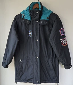 Obermeyer Austin Winter Ski Jacket Black Embroidered Woman's Size 4 - Picture 1 of 22