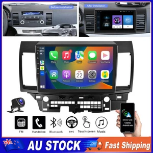 For Mitsubishi Lancer 2007-2017 10" Android 14 Carplay Car Stereo Radio WIFI+AHD - Picture 1 of 15