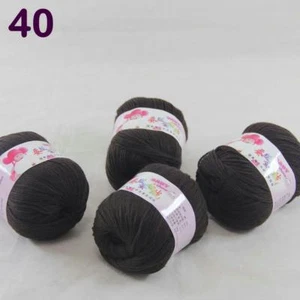 C 4Skeinsx50gr New Soft Baby Cashmere Wool Silk Children Hand Knitting Yarn 40 - Picture 1 of 4