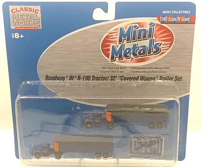 CMW Mini Metals N Scale 51128 Roadway IH R-190 Tractor/32 Covered Wagon Trl NIP - Image 1 of 3