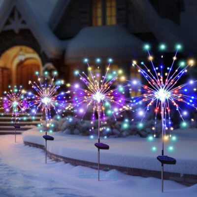 Luces 200 LED Solares De Patio Lamparas Solares Patio Luz Para Jardin Navidad - Image 1 of 4