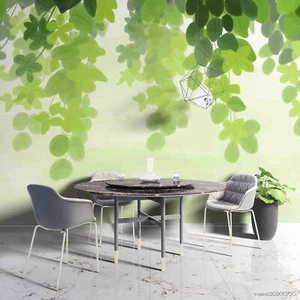 3D Art Leaves Watercolor Self-adhesive Removeable Wallpaper Wall Mural - Picture 1 of 10