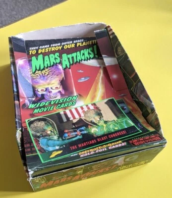 Mars Attacks! (1996 Tim Burton Movie) Widevision Topps Trading Cards BOX - Image 1 of 3