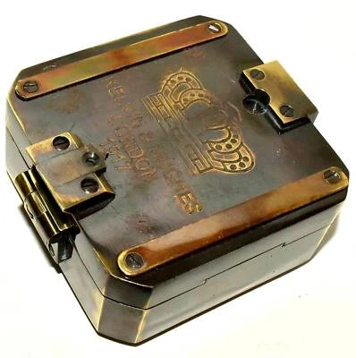 Vintage Brass Compass Kelvin & Hughes London 1917 Compass Marine Nautical Style - Image 1 of 3