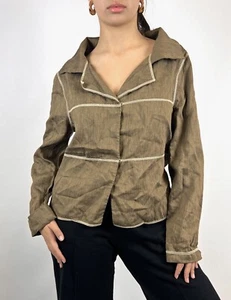 ANNETTE GORTZ Hanim brauner Lagenlook leichter Oversize Blazer Jacke Gr. 38 - Bild 1 von 11