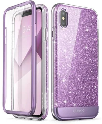 For iPhone Xs Max 6.5 Case, i-Blason [Cosmo] Full-Body Bling Glitter Purple Case - Image 1 of 4