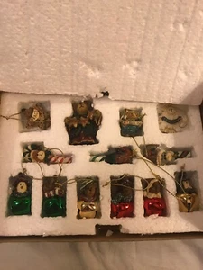 Boyds Holiday Collection Mini Ornament Set 12pcs Small Ornaments And Tree Topper - Picture 1 of 12