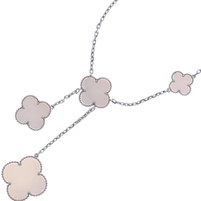 Collar Van Cleef & Arpels Magic Alhambra 6 Motivos Madreperla Blanco Usado 5e Foto 1 de 4