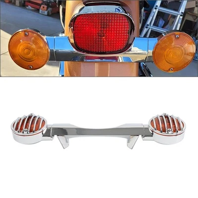 Rear 8.25" Turn Signal Light Bar Lens Amber Fit Harley Electra Glide Road King - Image 1 of 4