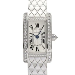 Cartier tank American mini WB710013 Silver Dial Watch - Picture 1 of 6