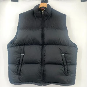 Nike Air Jordan Puffer Vest Black 3XL XXL Grey Duck Down Black Cat Pattern 3M - Picture 1 of 12