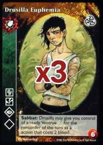 Lot of 3 cards: Drusilla Euphemia [Third set] - VTES card - Picture 1 of 2