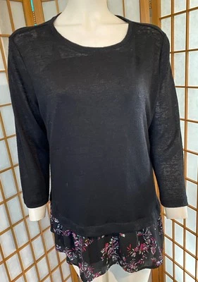 Van Heusen Women's Sweater With Ruffled Hemline Size M - Image 1 of 4