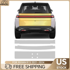 For Rivian R1S 2021-2024 Rear Bumper Precut Paint Protection Film Clear PPF TPU - Picture 1 of 19