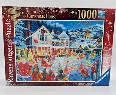 Ravensburger 1000pc The Christmas House 2021 jigsaw puzzle Complete - Image 1 of 4