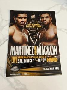 SERGIO MARTINEZ  Boxing 8" X 11" Photo Poster Print Ad 2012 Matthew Macklin - Picture 1 of 1