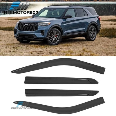 Se adapta a viseras de ventana con cinta estilo bajo perfil Ford Explorer 20-25 protectores de lluvia 4 piezas Foto 1 de 4