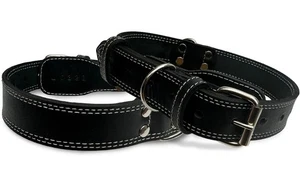 Leather Dog Collar with Reinforced Hardware, Heavy Duty Dog Collars for All B... - Picture 1 of 4