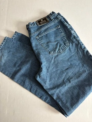 Pantalones de mezclilla Versace Jeans de alta costura para hombre talla 40 lavado medio Foto 1 de 4