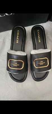 Sandalias Coach Eloise de cuero talla 8 negras Foto 1 de 4