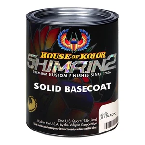House of Kolor S225 Jet Black Shimrin2 Solid Basecoat (Quart) - Picture 1 of 1