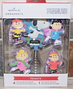 Hallmark Peanuts Set 5 Mini Christbaumspitze & Ornamente Snoopy Linus Neu im Karton - Bild 1 von 5