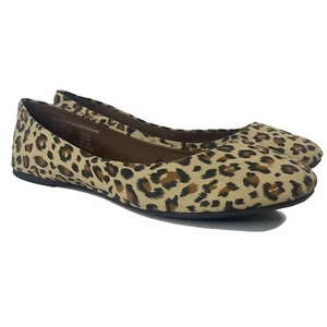 Faded Glory Essentials Women's Leopard Print Fabric Ballet Flats US 8.5 - Picture 1 of 9