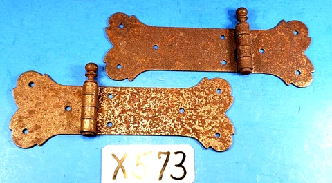 Vintage Strap Hinges Ball Top 6 3/8  L x 2 1/4  W Cover
