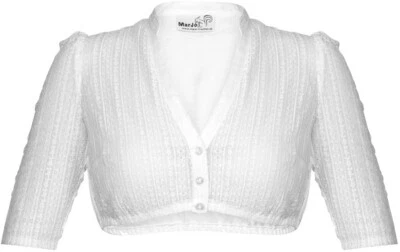 Marjo Dirndlbluse Weiß Emma Linda Halbarm Trachtenbluse Damen - Bild 1 von 4
