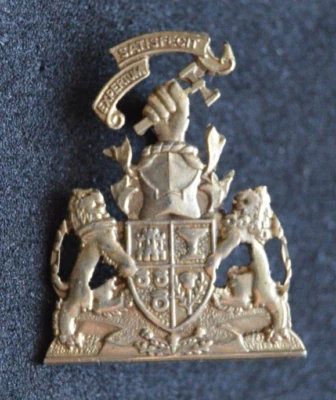 Incorporation of Goldsmiths Edinburgh arms armorial silver gilt badge - Image 1 of 4
