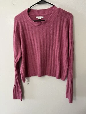 Suéter American Eagle Outfitters S Rosa Manga Larga Crew Mujer Mezcla Acrílica Foto 1 de 4