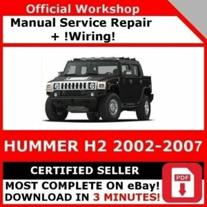 TALLER DE REPARACIÓN MANUAL HUMMER H2 2002-2007 + CABLEADO - Imagen 1 de 6